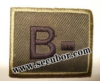 Blood Group Velcro Badges, PBV013