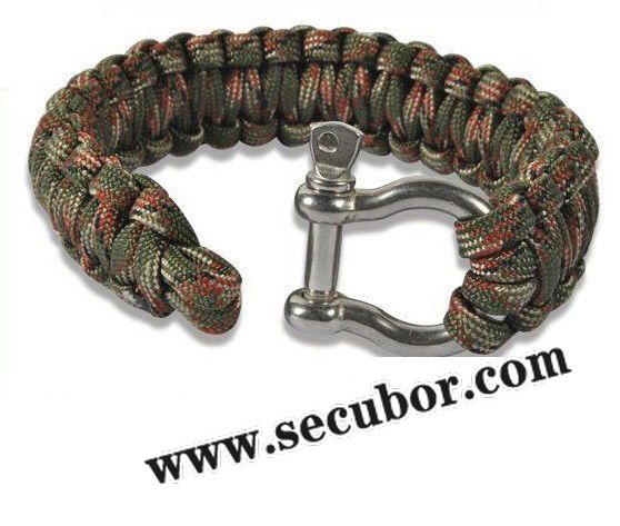 Stainless Steel Survival Paracord Bracelet, PBS011