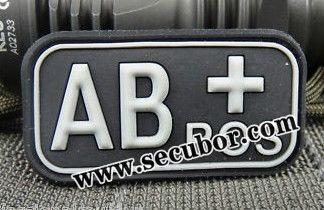 Blood Type Patch with Velcro, PBV029