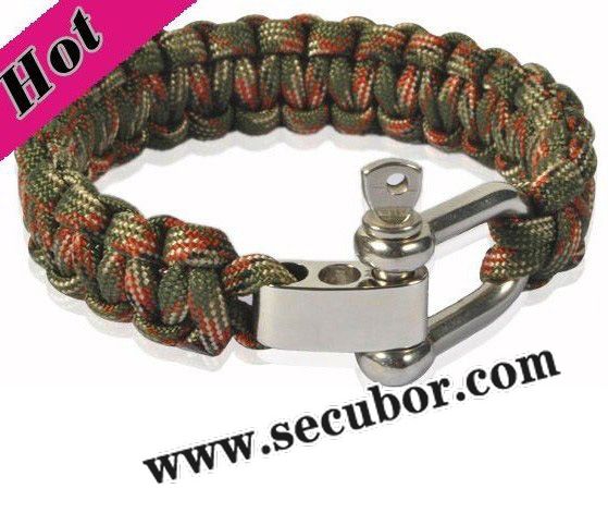 2 color paracord bracelet Stainless Steel, PBS002